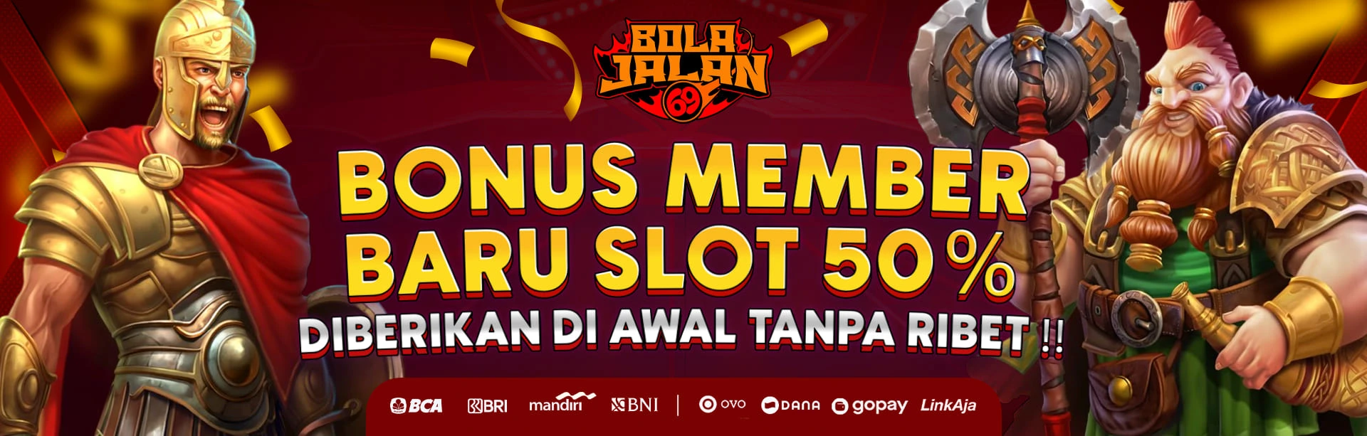 BONUS MEMBER BARU SLOT 50%